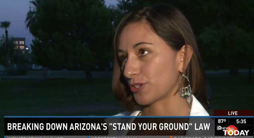 Arizona Stand Your Ground Law interview on NBC12 Castillo Law