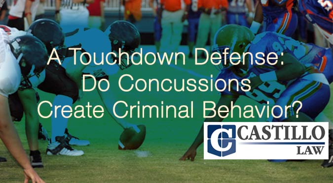 Castillo Law A Touchdown Defense: Do Concussions Create Criminal Behavior?